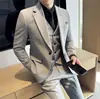 Trajes de negocios para hombre al por mayor, chaquetas formales de un botón, esmóquines de alta gama, trajes para padrinos de boda, trajes casuales