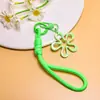 Llavero Transparente de Flor de Cerezo Colorido Correa para Teléfono Colgante DIY Verano Dopamina Bolso de Niñas Accesorio Antiperdida