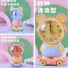 Reloj despertador para niños y estudiantes lindo dibujo animado salta segundos mesita de noche dormitorio escritorio pequeño reloj despertador reloj despertador patineta con pin de lápiz