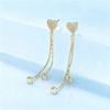 Pendientes de Borla con Forma de Corazón de Alta Gama, Súper Brillantes, Lujosos, Llenos de Diamantes, Pendientes Versátiles para Mujer, Pendientes de Lujo Ligero, Venta al por Mayor de Pendientes