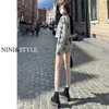 Liu Ding estilo americano de tiro bajo 2024 nuevo Pantalones cortos de mezclilla para mujer verano caluroso retro de palabra A ajustados calientes