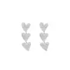 Pendientes de Borla Corazón Completamente Diamantados Super Brillantes Estilo Coreano Nicho Diseño Simple Pendientes de Lujo Accesible Pendientes de Gama Alta