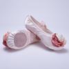 Cetim Cor da Pele Rosa Grande Nobre Elegante Sapatos de Dança Elegantes Sapatos de Prática de Yoga para Adultos Sapatos de Ballet Infantil 8068
