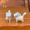 Plata fina 999 plata dura 3D gato orgulloso gatito mano accesorios DIY accesorios para pulsera accesorios con cuentas