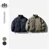 Undomaze Americana de Moda Impermeable Cuello Alto Holgada Chaqueta de Algodón de Invierno Chaqueta de Trabajo para Hombre Chaqueta Cálida de Algodón 25018