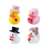 Nuevo producto transfronterizo: adorables figuras de patos de boda con temática de pareja, lindas decoraciones de patitos, accesorios para manualidades, adornos para paisajes en miniatura y pequeñas decoraciones de escritorio