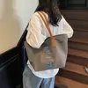 Moda Harajuku Estilo Versão Coreana Grande Capacidade Moda Bolsa Tote 2025 Nova Bolsa de Compras Aula Deslocamento Bolsa de Ombro