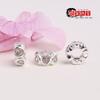 Cuentas Espaciadoras de Agujero Grande de Zircón Color Corazón de Durazno Micropavé Rellenas de Oro de 14K Hechas a Mano Accesorios de Joyería DIY Pulsera Collar Cuentas de Rueda