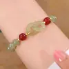 Pulsera Hetian Yu con hebilla de anillo diseño de nicho ins femenino pulsera con hebilla de seguridad de amor regalo de cumpleaños para amigas