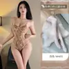 Dormir Borracho Viento Divertido Encaje Bordado Hueco Sexy con Tirantes Pijama Malla Tentación Conjunto Estilo Europeo y Americano