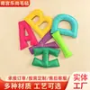 Letras de Fieltro Tridimensionales Rellenas de Algodón Personalizadas para Decoraciones de Fiesta de Cumpleaños, Letras de Fieltro para Alfabetización en Preescolar y Primaria