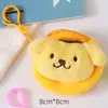 Porta-moedas Mini Fofo Sanrio Pingente de Monstro Kulomi Bolsa de Armazenamento de Fone de Ouvido de Pelúcia Desenho Cabeça de Capivara Acessórios para Pendurar