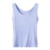 Algodão Pequeno Colete Sling Mulheres Verão Fresco Respirável Confortável Cor Sólida Algodão Esportes Lazer Exterior Tubo de Desgaste Top