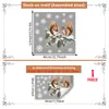 Colección transfronteriza de lindas pegatinas de ventana con temática navideña de ardilla y rama de pino para decoración del hogar, adecuadas para ventanas, puertas de vidrio y otras superficies; pegatinas de cristal electrostáticas
