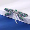 Broche de Libélula Estilo Nuevo Europeo y Americano Atmosférico Animal Insecto Exquisito Cobre Incrustado Broche de Circonita Corsage para Chaqueta de Traje de Mujer