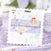 Cinta washi con foil plateado 'Carta a un Amante', Azulejo Floral para Diario, Creativa Versátil, Base para Journal, Material de Collage para Manualidades, Venta al por Mayor