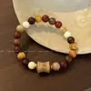 Pulsera de Cuentas para Mujer 2025 Nuevo Estilo Étnico Pulsera de Cuentas Nuevo Estilo Chino Estilo Antiguo Pulsera Zen para Hombre