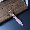 Daga Mágica de Cristal Natural Transfronteriza, Obsidiana, Amatista, Varita Mágica, Pieza Tallada, Brujería de Cristal, Artículos de Decoración para el Hogar