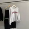 Sudadera de Alta Gama para Mujer, Nueva de Primavera, Otoño e Invierno, Moda de Terciopelo, Cuello Redondo, Holgada, Ceñida y Versátil, Sudadera de Manga Larga para Mujer