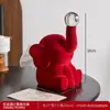 Presente Criativo de Casamento para Recém-Casados, Decoração de Entrada de Sala de Estar Nova, Enfeites de Quarto, Caixa de Lenços Elefante Vermelho Aveludado