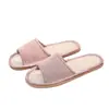 Pantuflas de Casa de Estilo Nuevo para Mujer Verano Hogar Interior Cuatro Estaciones Algodón Lino Lino Pantuflas de Piso Verano para Hombre