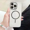 Funda magnética transparente delgada de acrílico con ventosa, adecuada para iPhone 16 Pro Max, funda para teléfono móvil Apple 15, modelo nuevo 14/13