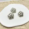 Nuevos botones metálicos con forma de flor y adornos de diamantes, abrigo de moda estilo Chanel, gabardina, traje, botones decorativos cosidos a mano