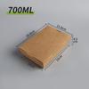 Pollo crujiente arroz comida rápida para llevar lonchera desechable embalaje de papel Kraft engrosado lonchera para ensalada rectangular borde rasgable