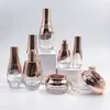 Set de Cosméticos de Alta Gama Botellas de Vidrio Loción de Agua Esencia Crema Facial Botella de Crema En Stock Materiales de Empaque Se Puede Imprimir LOGOTIPO