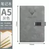 En Stock Al Por Mayor Cuaderno con Hebilla de Cabeza de Ciervo A5 Comercio Transfronterizo Cuaderno de Negocios Sencillo Cuaderno de Cuero Set de Caja de Regalo