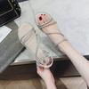 Sandalias de Pedrería de Celebridad Cibernética para Mujer Verano 2019 Talla Talla 32 33 41 42 Todo Combinable Casual Punta Abierta Sandalias Planas