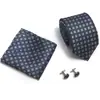 AliExpress EBAY 7.5cm corbata de negocios set de corbata para hombre boda corbata de poliéster caja de regalo fabricantes