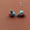 Pulseira de contas de cabaça integradas de três vias bicolores incrustadas em prata Xizang, pulseira de bodhi estrela lua, acessórios de cabeça de Buda de diamante