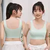 Camiseta regata de underwear sem costura para meninas desenvolvimento adolescente Ensino Médio ensino fundamental estudante menina top tubinho anti-exposição peito coberto feminino