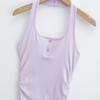 Ropa de Mujer Transfronteriza al por Mayor Moda de Chicas Atrevidas Versátil Halter Fruncido Delgado Delgado sin Mangas Chaleco Vestido sin Espalda