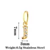 Nuevo Colgante de Acero Inoxidable Letra Zirconia Venta Caliente Accesorios para Collares Pendientes DIY 26 Dijes de Letras Inglesas A-Z