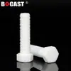 Politetrafluoroetileno (PTFE) Tornillos Externos Hexagonales, Barras de PTFE, Pernos, Tornillos de PTFE, Tuercas, Resistentes a la Corrosión Ácida, Completamente Roscados