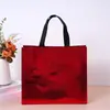 Bolsas de Mano de Tejido No Tejido con Estampado, Bolsas de Compra de Tejido No Tejido Coloridas con Láser, Bolsas de Empaque Personalizadas, Bolsas de Regalo para Tienda de Zapatos para Mujer