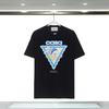 Camiseta Popular Transfronteiriça Carrlanca Casca Fio Duplo Algodão Puro Estampada com Letras para Homens e Mulheres Marca Tendência Manga Curta