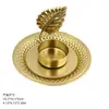 Portavelas de Metal de Lujo Ligero Estilo Europeo, Adorno Creativo con Forma de Planta, Decoración para Bodas, Hoteles y Hogar, Accesorio para Ambiente de Cena a la Luz de las Velas