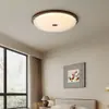 Nova Luminária de Teto para Quarto Retrô Criativa para Sala de Estar Estudo de Nogueira Preta Retrô Luminária de Teto de Alta Qualidade
