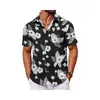 2026 Camisa Havaiana Masculina Amazon de Manga Curta Estampa Floral Tropical Verão Praia Casual