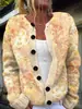 2026 Venta Caliente Comercio Exterior Amazon Nuevo Cárdigan Imitación Suéter Chaqueta de Punto para Mujer Principios de Primavera Estampado Digital Transfronterizo