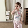Zheshu Roupa Infantil Meninas Camiseta Manga Curta Desenho Animado Verão Estilo Fino 2026 Roupas Infantis Casuais Classe A Bebê Tops