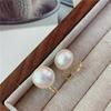 Pendientes de perlas planas con diseño de pan al vapor, de estilo francés, retro, exquisitos y coloridos, para niñas, con un temperamento suave y un nicho ligero, de lujo, combinables con todo.