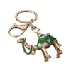 Nova chaveiro de carro em formato de camelo da Rota da Seda, colorido, com pingente de diamante e efeito de gota de óleo, pingente de bolsa de liga personalizada