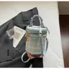 Bolsa de Mão Super Popular para Escritório para Mulheres, Nova Moda Primavera 2026 Bolsa de Ombro Estilo Balde Xadrez, Bolsa Transversal para Celular