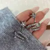 Pendientes de Estrella de Cinta Plateada para Mujer, Geniales, Lujo Accesible, Pendientes de Nicho de Gama Alta para Otoño e Invierno, Elegantes Pendientes de Navidad