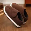 Sapatos de Algodão de Inverno para Mulheres Idosas com Veludo, Quentes e Antiderrapantes, Uso de Casal em Casa e Fora, Bolsas de Pelúcia com Solado Grosso e Pantufas de Algodão para Homens
