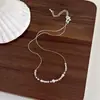 Exquisito Collar Versátil de Estrella de Zirconia y Plata Doble Capa para Mujer, Diseño Elegante y Lujoso, Cadena para Suéter